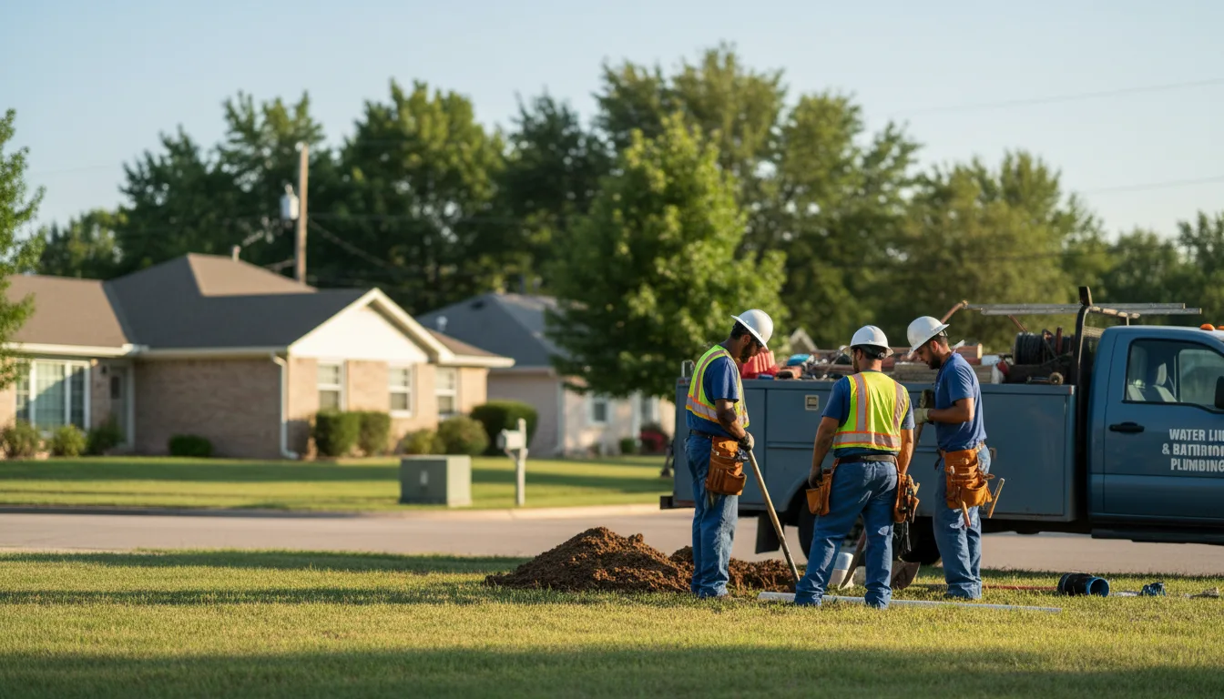 Residential water line and bathroom plumbing service in Clifton, VA